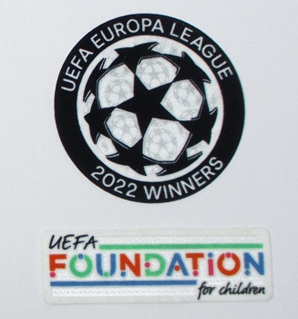 UEFA Europa League Logo Flock Foundation Badge Sieger Eintracht Frankfurt Set 2022