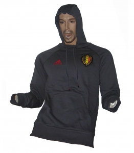 Belgien KBVB Trainingssweatshirt Hoodie Adidas 2016/17 Anthrazit