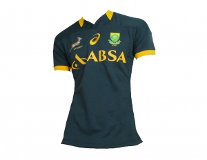 Südafrika Rugby Trikot Asics Springboks Match Jersey Tight Slim Fit 2014/15