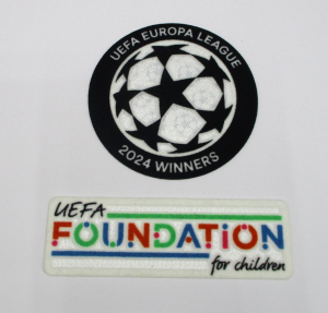 UEFA Europa League Logo Flock Foundation Badge Sieger Atalanta Bergamo Set 2024